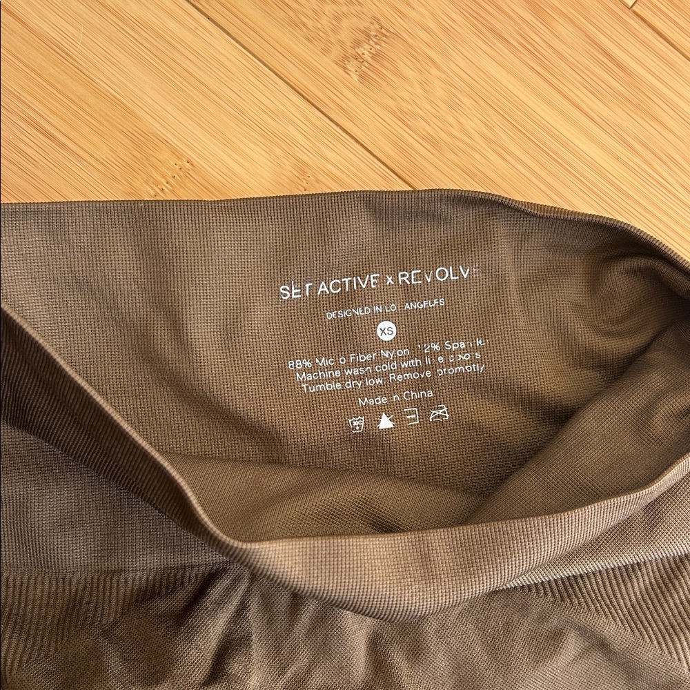 Set Active Brown Ribbed Leggings - image 2